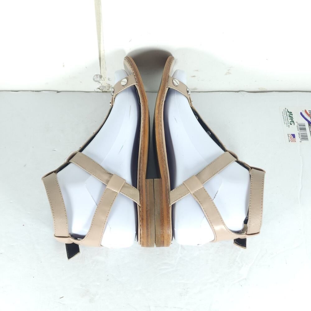 Rebecca Minkoff Women's US 6M Beige Leather Studded Strappy Gladiator Sandals - Picture 12 of 14